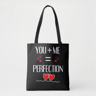 Bolsa Tote Você + Me = Perfeição - Design Casal