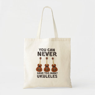 Bolsa Tote Você nunca pode ter muitas roupas ukuleles.