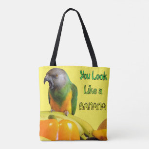 Bolsa Tote Você olha como um papagaio e uma fruta de Senegal