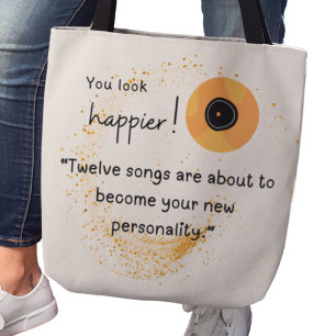 Bolsa Tote Você parece mais feliz! Doze músicas sua personali