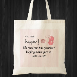 Bolsa Tote Você parece mais feliz! Humor de Yarn