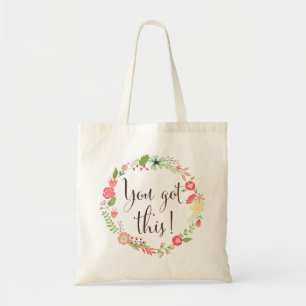 Bolsa Tote Você Tem Este Script Banheira Floral Wreath Tote