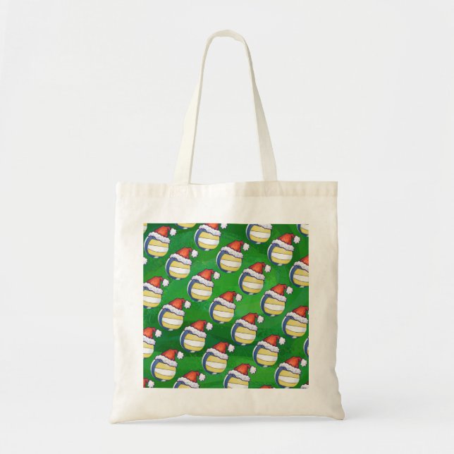 Bolsa Tote Voleibol com chapéu de Natal (Frente)