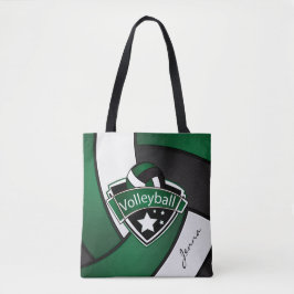 Bolsa Tote Voleibol desportivo | Texto original - Verde escur