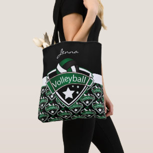 Bolsa Tote Voleibol Verde Escuro  Texto "MAL"