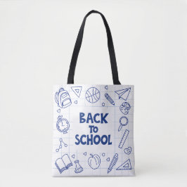 Bolsa Tote Voltar à Carteira de Doodle