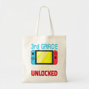 Bolsa Tote Voltar à escola de vídeo Gamer de nível 3