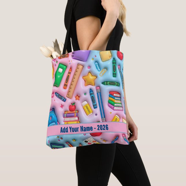 Bolsa Tote Voltar à Escola Personalizado 2026 (Close Up)
