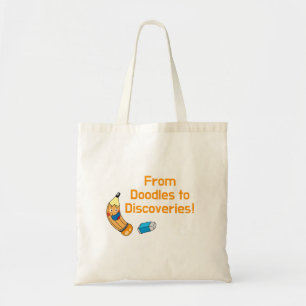 Bolsa Tote Voltar aos Doodles e Descobertas Escolares
