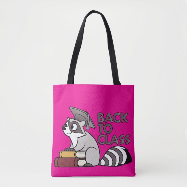 Bolsa Tote Voltar para Design Raccoon Classe 2025 (Frente)