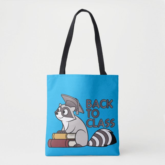 Bolsa Tote Voltar para Design Raccoon Classe 2025 (Frente)