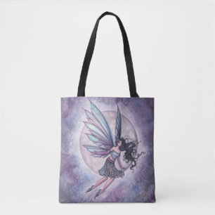 Bolsa Tote Voo à Lua Fada Fantasia Art