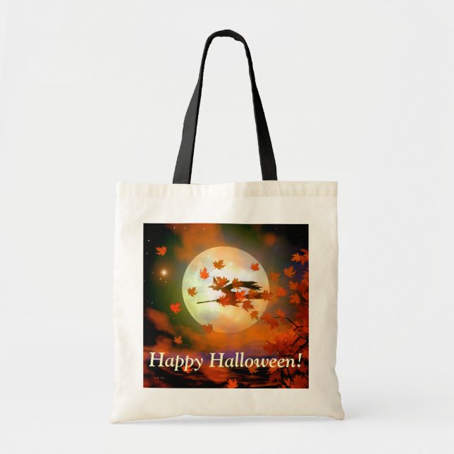 Bolsa Tote Voo da Bruxa de Halloween (Frente)