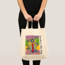 Voo iídico de Borboletas Hamsa Tallit Bag