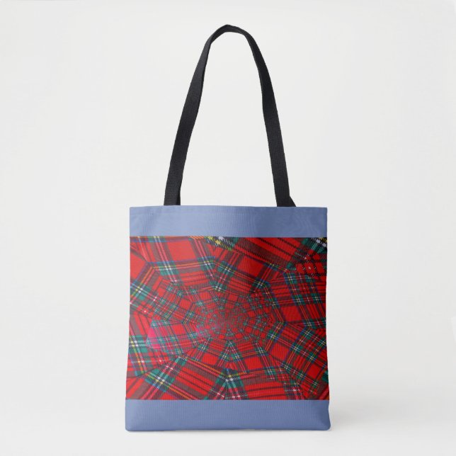 BOLSA TOTE VORTEX COLORIDO ESCOCÊS (Frente)