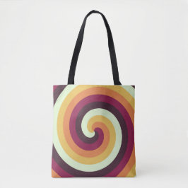 Bolsa Tote Vórtice de espiral retrô