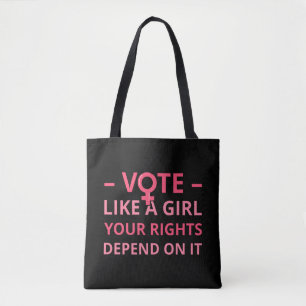Bolsa Tote Vota Como Uma Rapariga Os Seus Direitos Dependem D