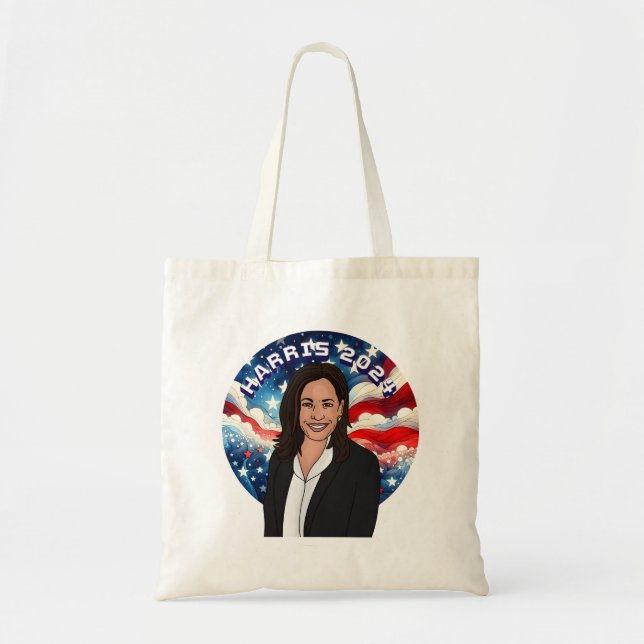 Bolsa Tote Votação para Kamala Harris 2024 (Frente)