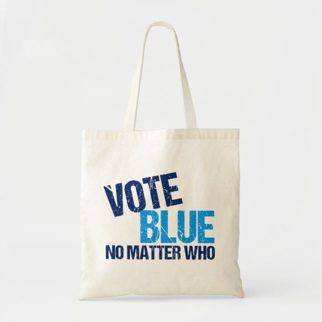 Bolsa Tote Votar Azul Não Importa Quem Partido Democrático (Frente)