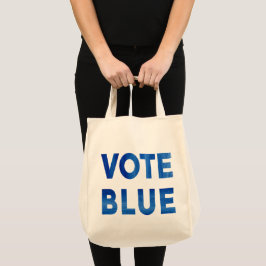 Bolsa Tote Votar Blue bold watercolor político de dois lados