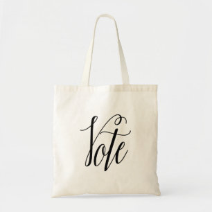 Bolsa Tote Votar Caligrafia Elegante Moderna