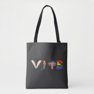 Bolsa Tote VOTE Livros Uterus LGBT Kamala Harris Walz Eleição