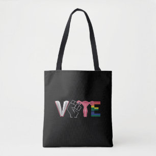 Bolsa Tote Vote pelos Direitos das Mulheres Feministas Livros