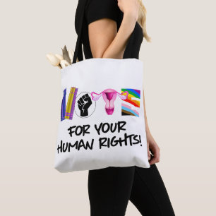 Bolsa Tote Votem pelos seus direitos humanos