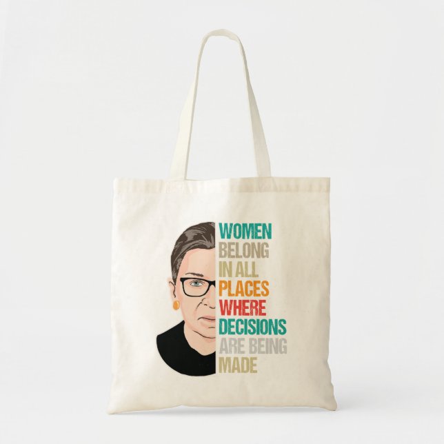 Bolsa Tote Voto do Supremo Tribunal, Ruth Bader Ginsburg, Eu  (Frente)