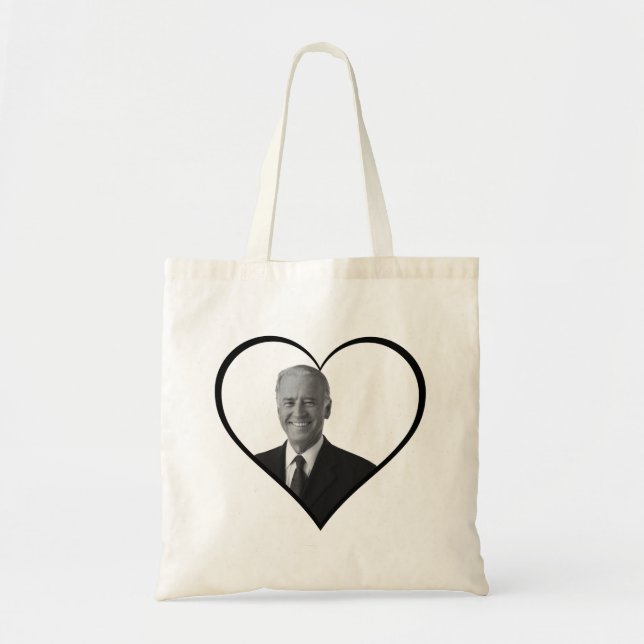 Bolsa Tote voto joe biden coração (Frente)