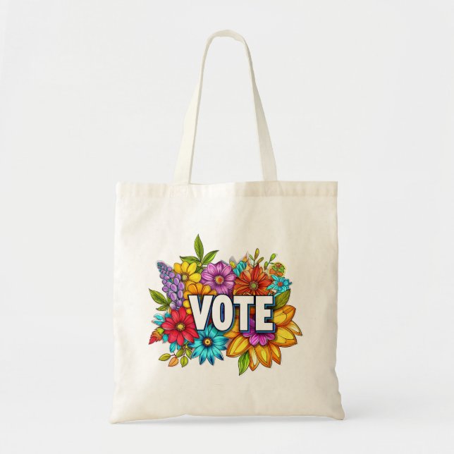Bolsa Tote VOTO Saco Azul Floral (Frente)