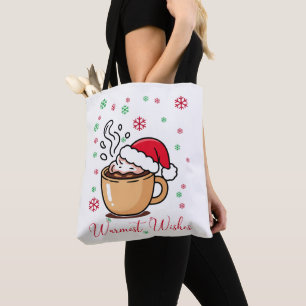 Bolsa Tote Votos de Calor Cozy Chocolate Quente Natal