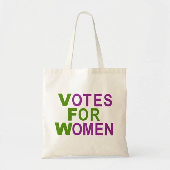 BOLSA TOTE "VOTOS PARA SACOLA CLÁSSICA DAS MULHERES" (Frente)
