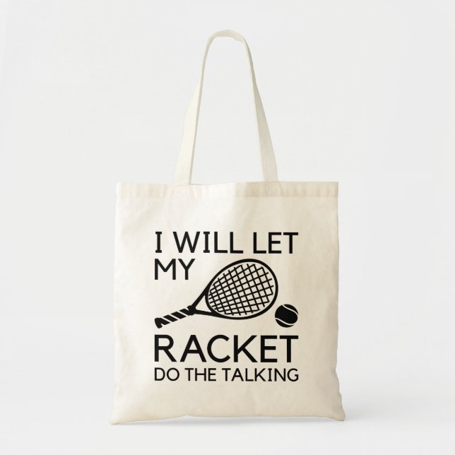 Bolsa Tote Vou Deixar Meu Racket Falar (Frente)