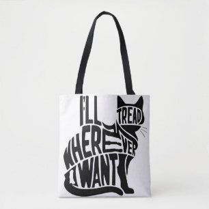 Bolsa Tote Vou Falar Onde Quero Um Gato Engraçado