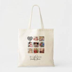 Bolsa Tote Vovó Ama Sua Família Tree Foto Collage Gift