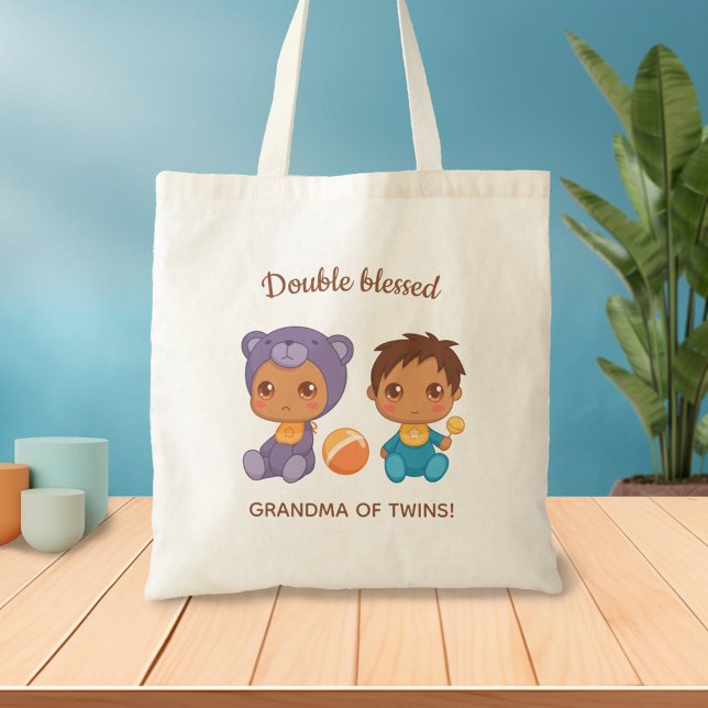 Bolsa Tote Vovó de Bebê Gêmeo Bebê Roxo Jumptraje (Criador carregado)