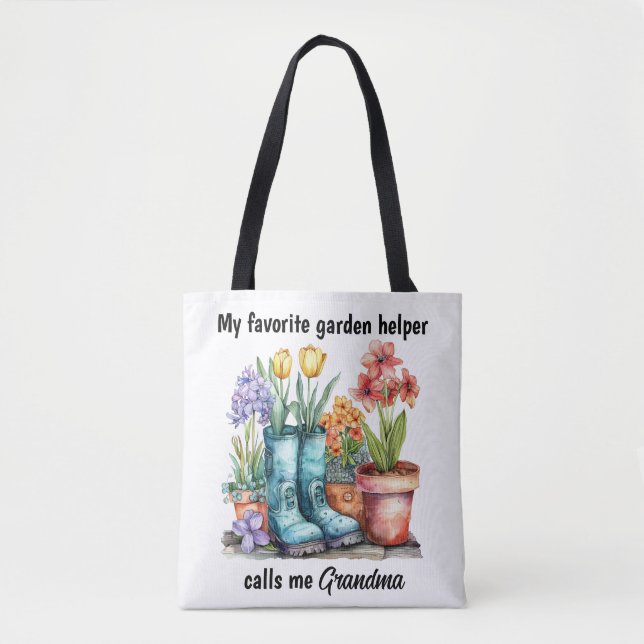Bolsa Tote Vovó de jardinagem (Frente)