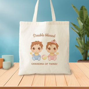 Bolsa Tote Vovó de Twins Bebezinho e Garota