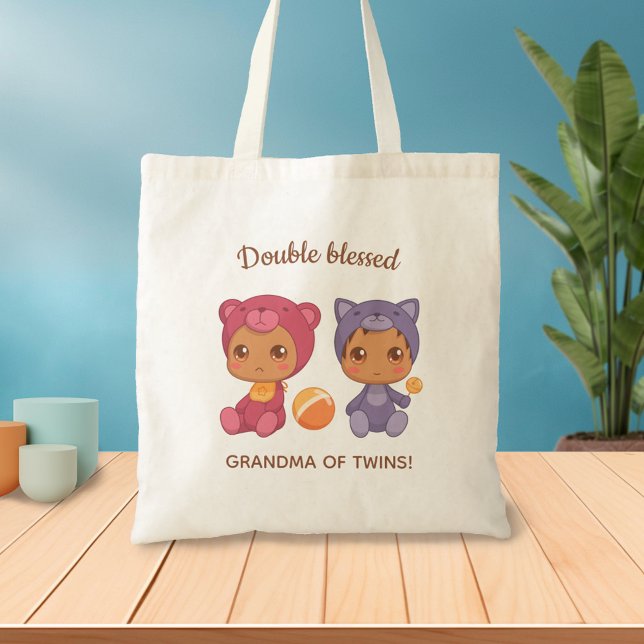 Bolsa Tote Vovó do Twins Bear Bear Bear (Criador carregado)