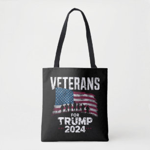 Bolsa Tote Vovô pai Veteranos Para Trump 2024 American Flag