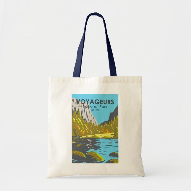 Bolsa Tote Voyageurs National Park Minnesota Vintage (Frente)