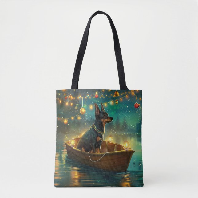 Bolsa Tote Voz Festiva do Natal em Kelpie australiano (Frente)