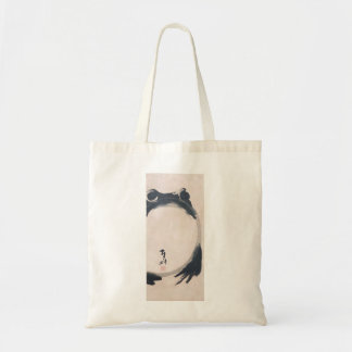 Bolsa Tote Wabi Sabi Grumpy Frog by Hoji Japanese Sumi-e
