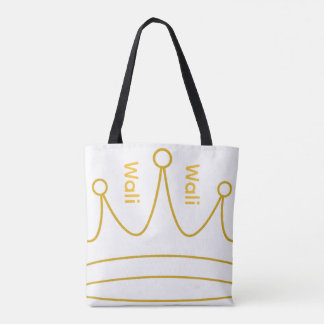 Bolsa Tote Wali em letras douradas leggings