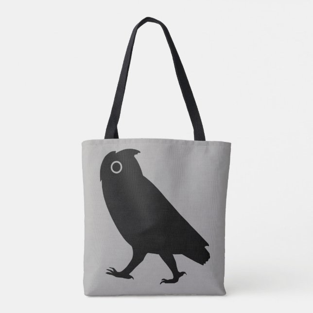 Bolsa Tote Walking Owl | Legal e engraçada vida selvagem Blac (Verso)
