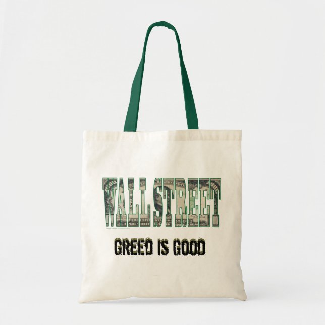 Bolsa Tote Wall Street/ Greed é bom (Frente)