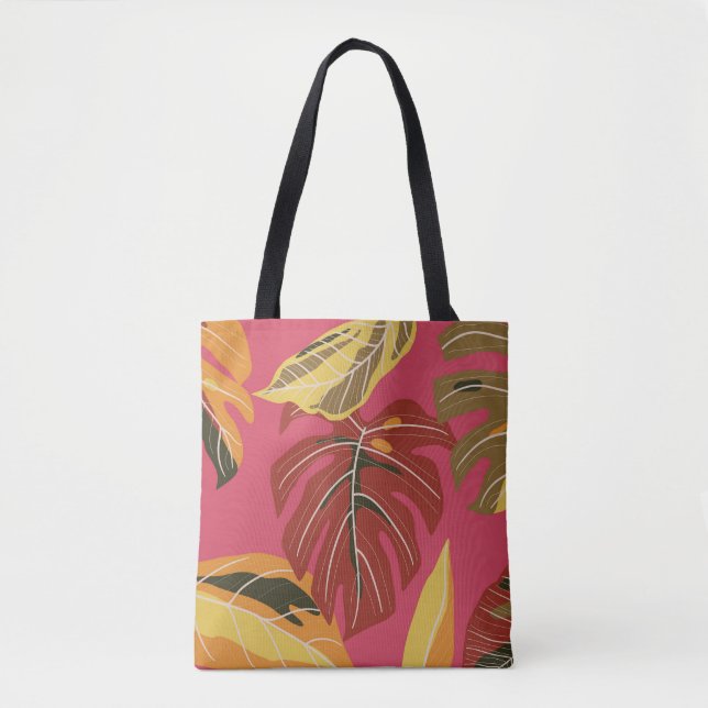 Bolsa Tote Wallpaper de ouro Art Deco Nature (Frente)