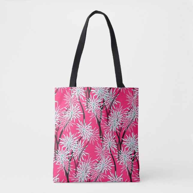Bolsa Tote Wallpaper Floral da Ásia Retroativa. (Frente)