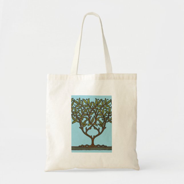 Bolsa Tote Wallpaper Floral William Morris Tree Frieze (Frente)